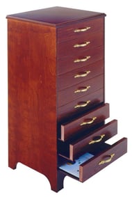 Music Storage Cabinet Medium Mahogany